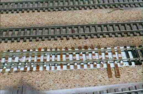 scale track turnout close