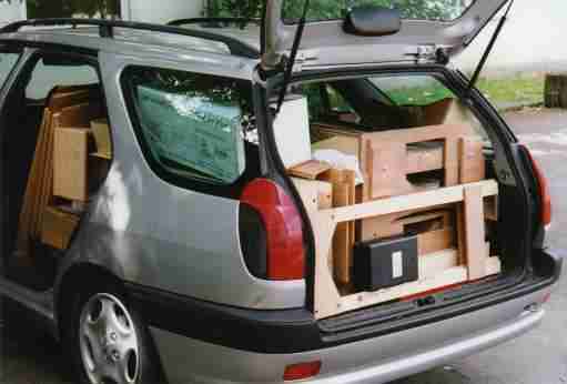 voll beladener Wagen