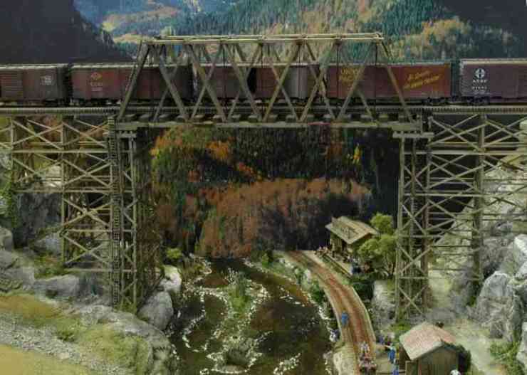 Big trestle and train