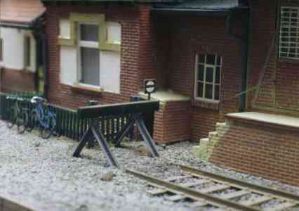 Modell Prellbock am Schuppen